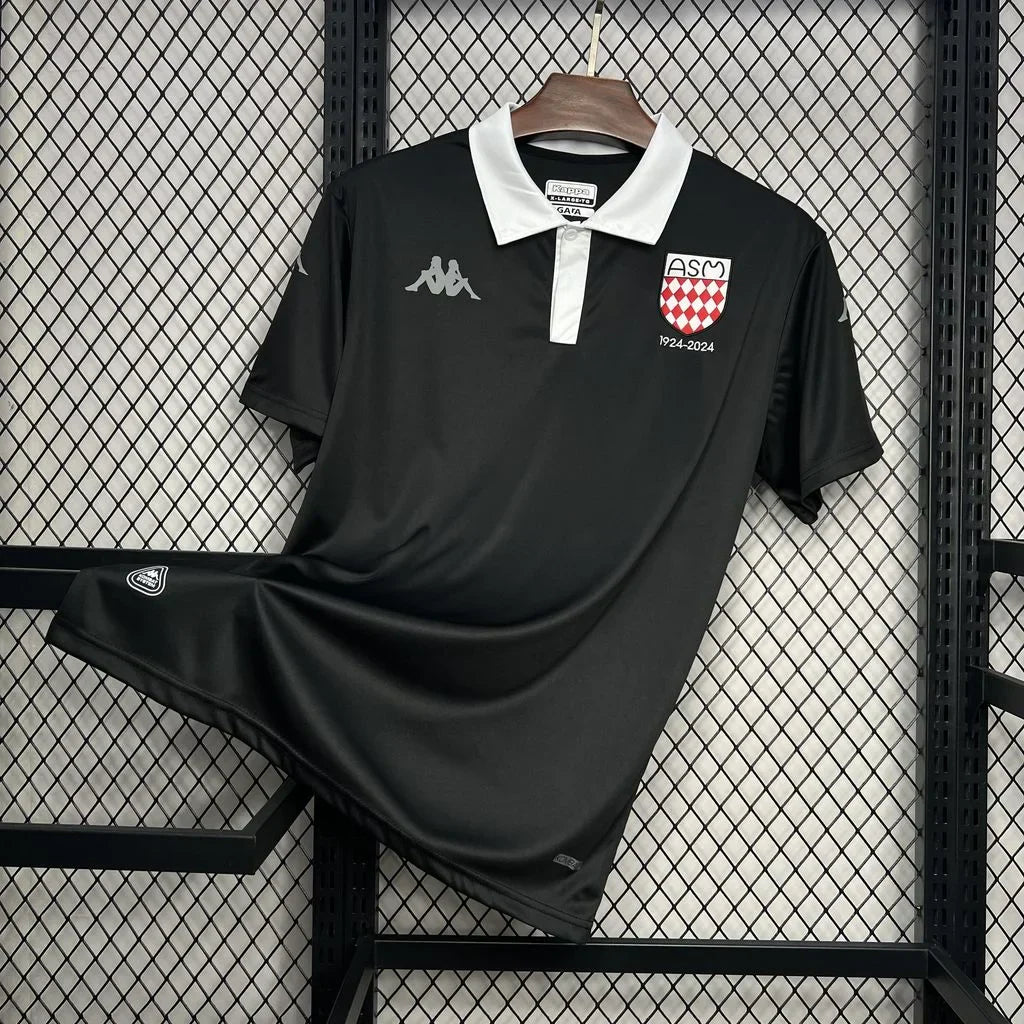 Maillot AS Monaco foot noir 2024 2025